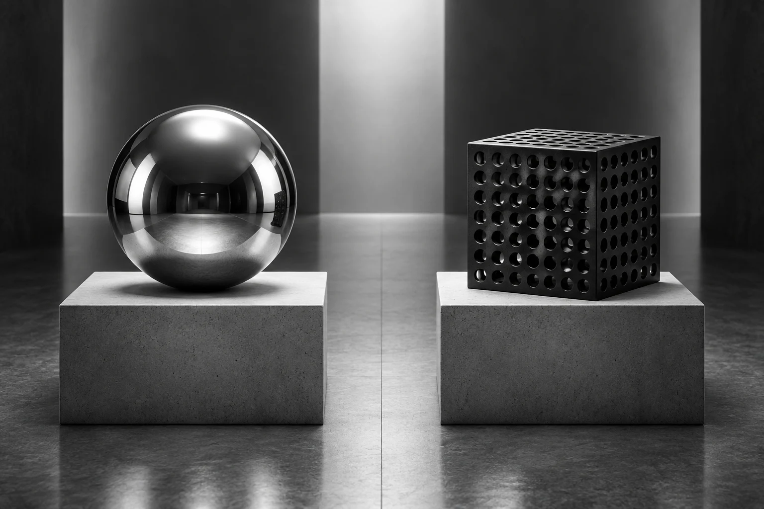 Monochrome AI-generated editorial artwork